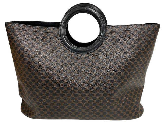 Céline Borsa Macadam con logo Circle di CELINE Nero - vista 2