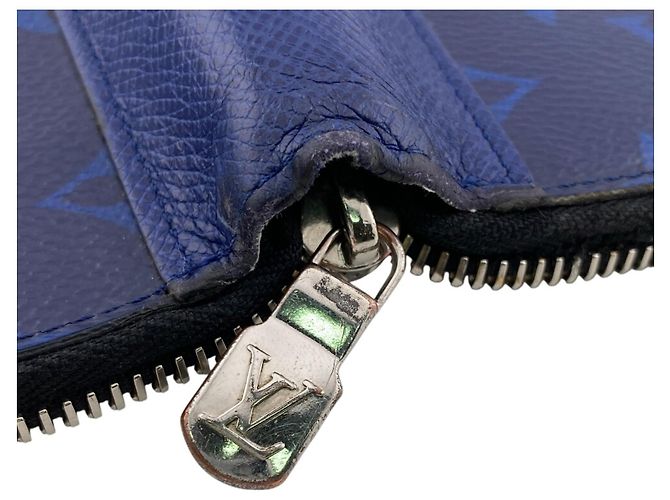 Zippy Louis Vuitton Blue Leather Long Wallet - view 10