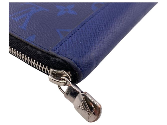 Zippy Louis Vuitton Blue Leather Long Wallet - view 3