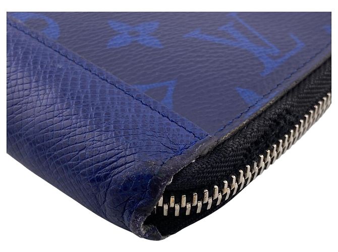 Zippy Louis Vuitton Blue Leather Long Wallet - view 4