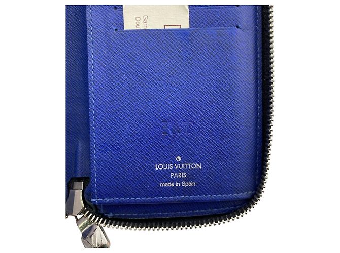 Zippy Louis Vuitton Blue Leather Long Wallet - view 6