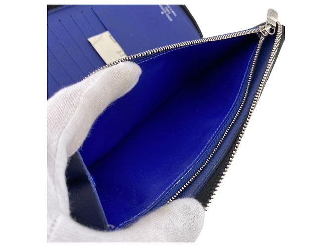 Zippy Louis Vuitton Blue Leather Long Wallet - view 7