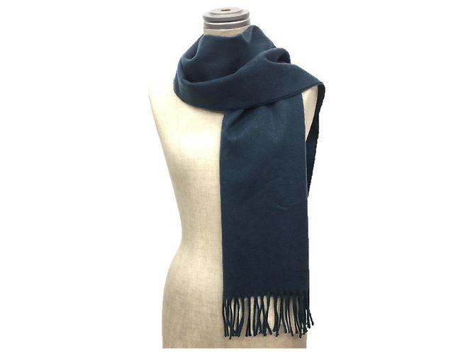 Xale de cashmere Hermès Azul Azul marinho - vista 2
