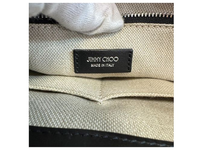 Borsa Tote Logo NS Jimmy Choo Nero - vista 14