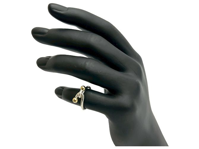 Hook & Eye Love Knot Ring von Tiffany & Co. Silber Golden - Ansicht 2