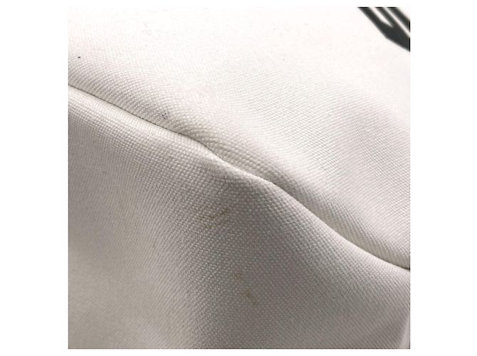 Prada Logo Tote Bag Canvas Weiß Grün Hellblau - Ansicht 19