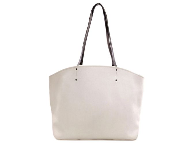 Prada Logo Tote Bag Canvas Weiß Grün Hellblau - Ansicht 2