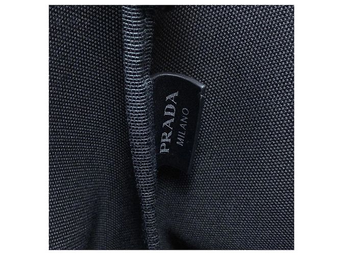 Prada Logo Tote Bag Canvas Weiß Grün Hellblau - Ansicht 6