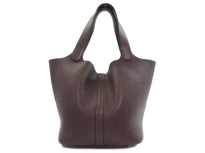 Borsa Hermès Picotin Lock MM Marrone - vista 2