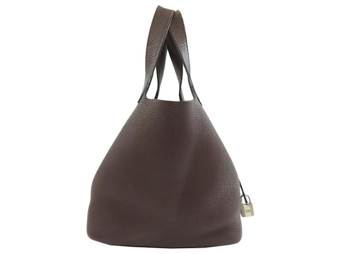 Borsa Hermès Picotin Lock MM Marrone - vista 3
