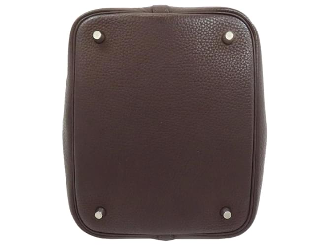 Borsa Hermès Picotin Lock MM Marrone - vista 4
