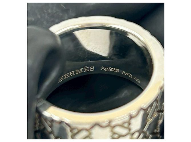 Hermès HERMES Chaine d'Ancre Attelage Ring Silber - vista 3