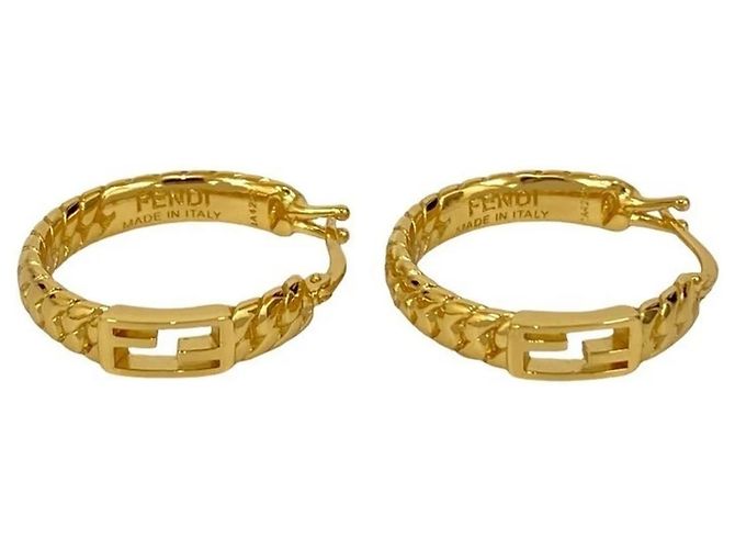 Orecchini Fendi FF Baguette Hoop - vista 5