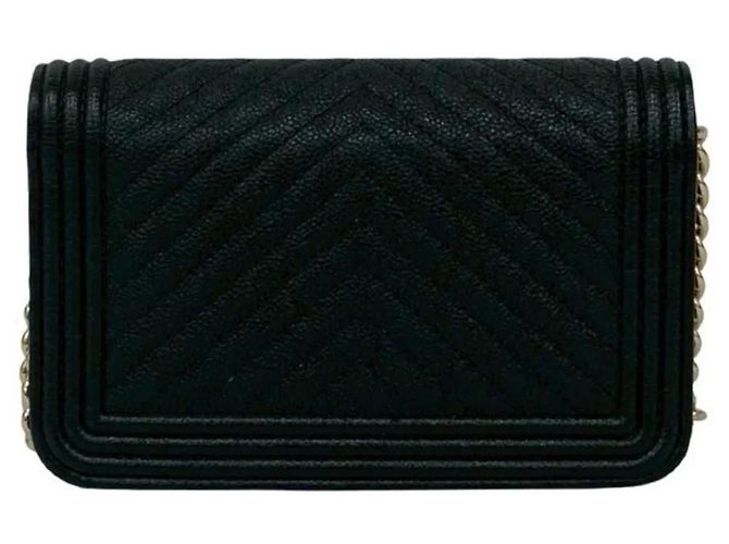 Borsa a Spalla Chanel Boy Chanel Coco Mark Chain Nero - vista 3