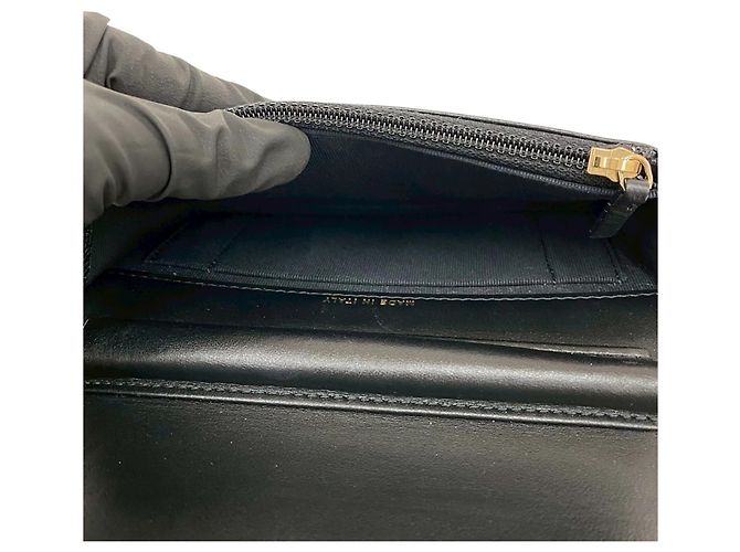 Borsa a Spalla Chanel Boy Chanel Coco Mark Chain Nero - vista 9