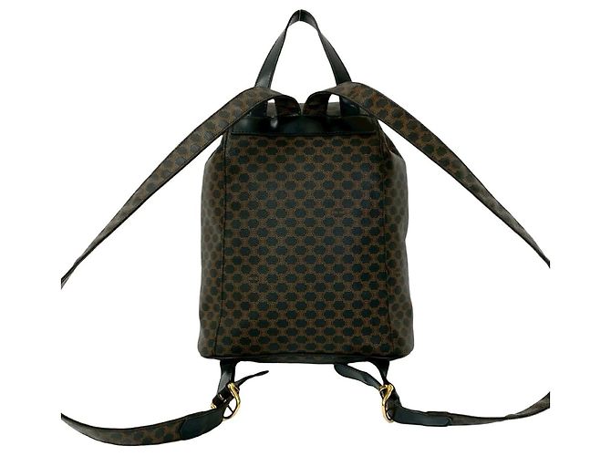 Edge Céline CELINE Vintage Macadam Blazon Muster Leder Rucksack - Ansicht 3