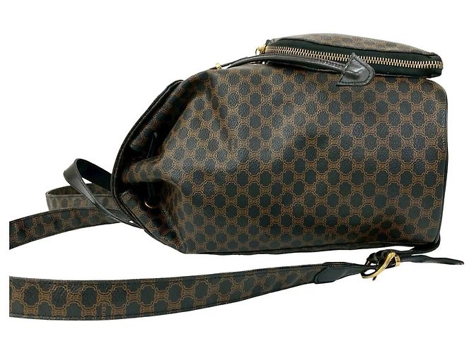 Edge Céline CELINE Vintage Macadam Blazon Muster Leder Rucksack - Ansicht 5