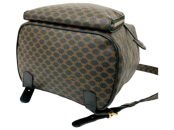 Edge Céline CELINE Vintage Macadam Blazon Muster Leder Rucksack - Ansicht 8