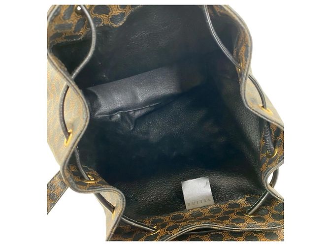 Edge Céline CELINE Vintage Macadam Blazon Muster Leder Rucksack - Ansicht 9