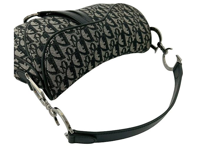Borsa Saddle Christian Dior Nero - vista 4