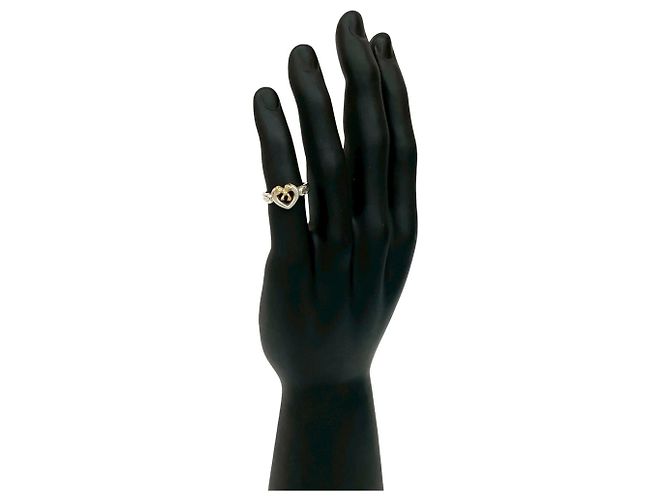 Tiffany & Co Anello combinato con nastro a forma di cuore Tiffany Argento D'oro - vista 2