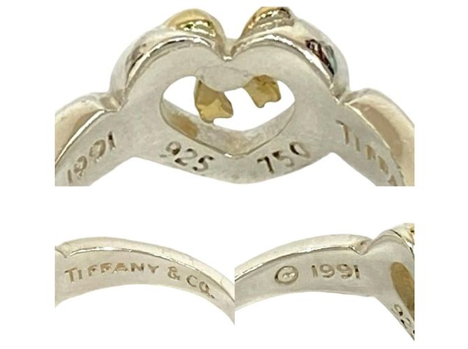 Tiffany & Co Anello combinato con nastro a forma di cuore Tiffany Argento D'oro - vista 3