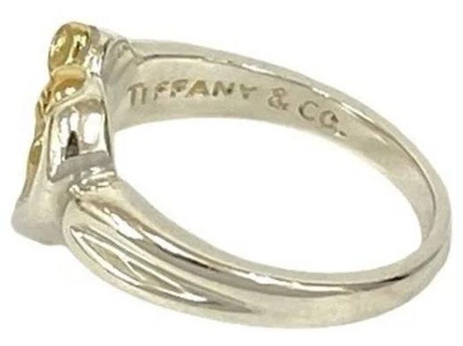 Tiffany & Co Anello combinato con nastro a forma di cuore Tiffany Argento D'oro - vista 4