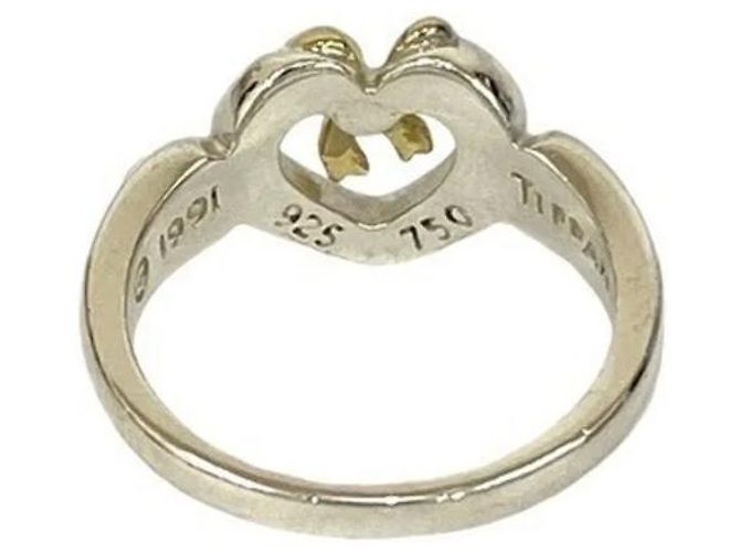 Tiffany & Co Anello combinato con nastro a forma di cuore Tiffany Argento D'oro - vista 6