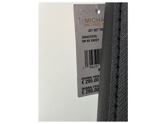 Borsa a spalla Michael Kors Jet Set Travel in tela nera Nero Beige D'oro - vista 5