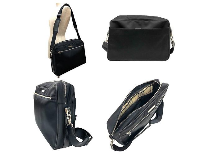Borsa a tracolla in nylon da uomo Burberry Nero - vista 2