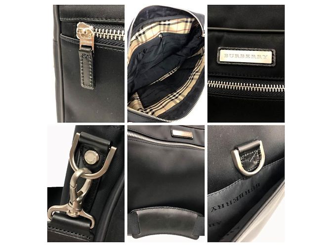Borsa a tracolla in nylon da uomo Burberry Nero - vista 3