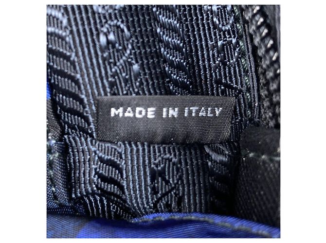Prada Camouflage Pattern Backpack in Blue Nylon - view 7