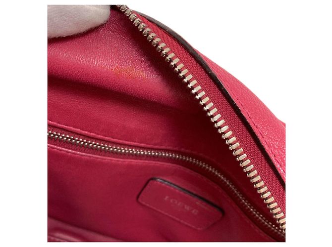 Borsa Loewe Amazona in pelle rossa Rosso - vista 15
