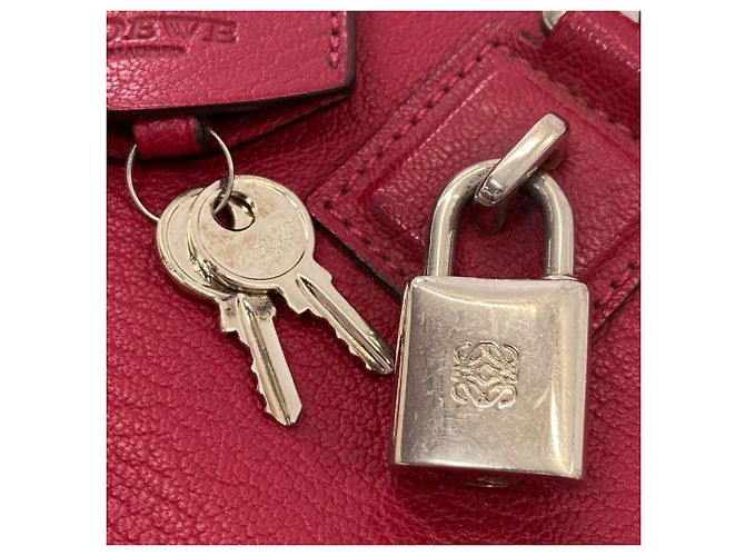 Borsa Loewe Amazona in pelle rossa Rosso - vista 22