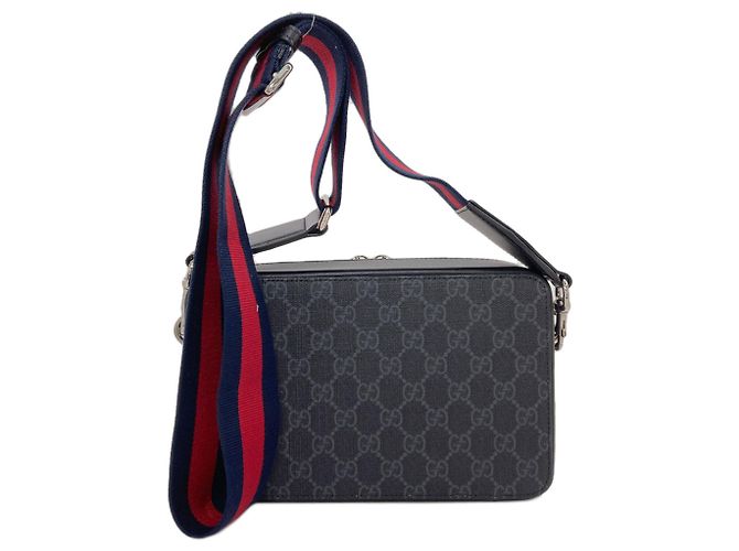 Borsa a Spalla Gucci GG Supreme Marrone - vista 2