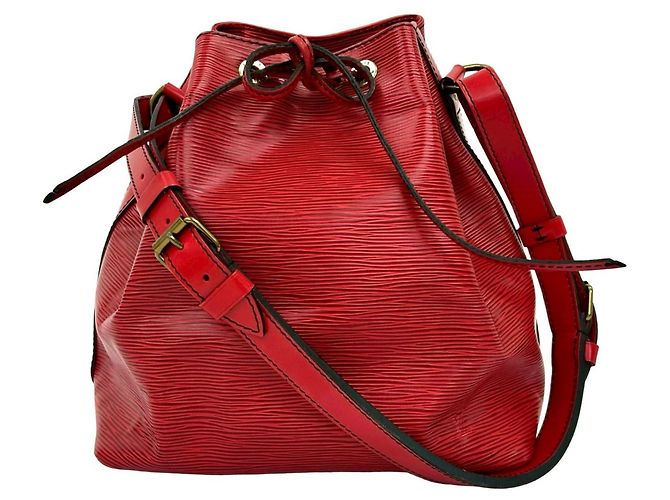 Noe Louis Vuitton Vintage Petit Noé Epi Leder Schultertasche Rot - Ansicht 3