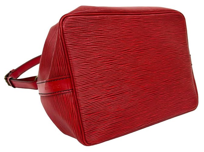 Noe Louis Vuitton Vintage Petit Noé Epi Leder Schultertasche Rot - Ansicht 7