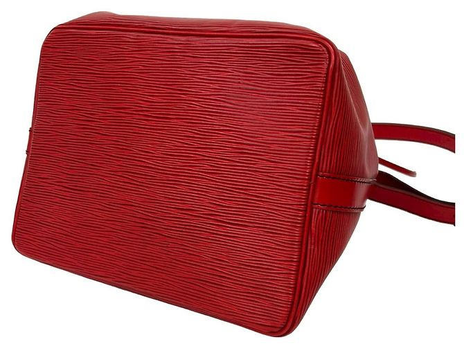 Noe Louis Vuitton Vintage Petit Noé Epi Leder Schultertasche Rot - Ansicht 8