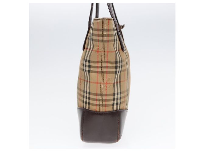 Burberry Nova Check Tote aus Canvas im kleinen Format Beige - Ansicht 4
