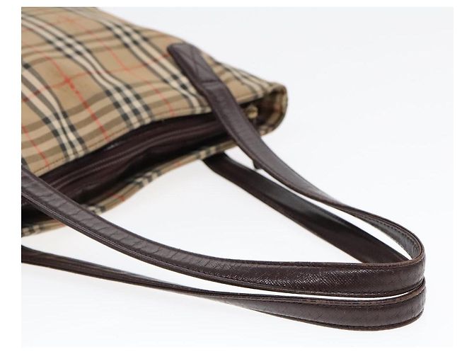 Burberry Nova Check Tote aus Canvas im kleinen Format Beige - Ansicht 7
