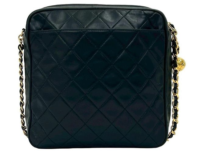 Borsa a spalla in pelle di agnello trapuntata Coco Mark di Chanel Nero - vista 3