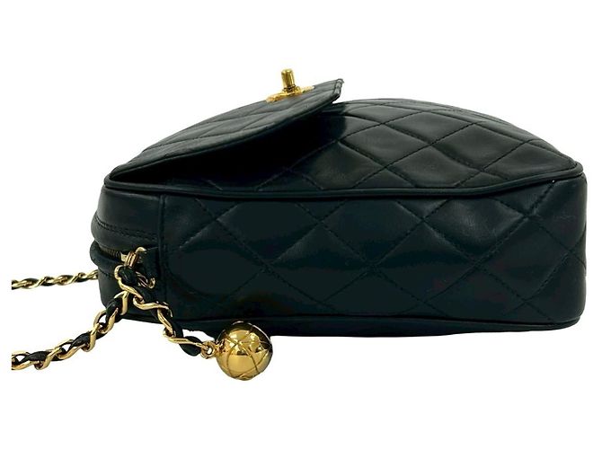Borsa a spalla in pelle di agnello trapuntata Coco Mark di Chanel Nero - vista 5