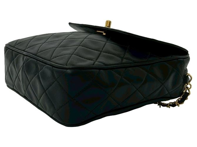Borsa a spalla in pelle di agnello trapuntata Coco Mark di Chanel Nero - vista 8