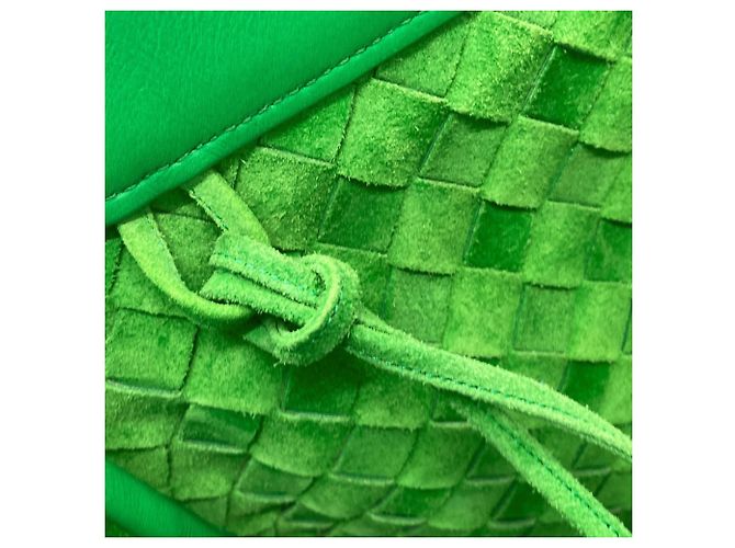 Borsa Tote Intrecciato di Bottega Veneta Verde - vista 14