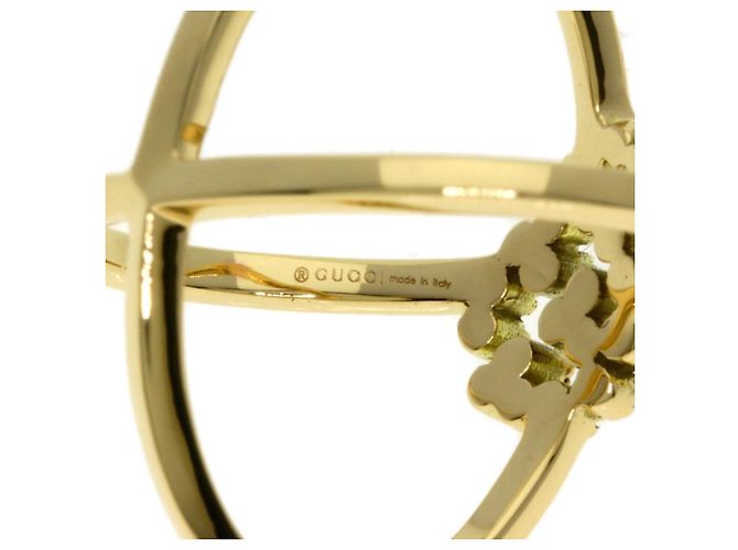 Anello Gucci GG Running in oro giallo 18K con diamanti - vista 5