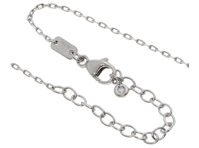 Collana Double G Gucci in oro bianco 18K - vista 3