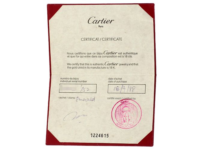 Cartier Twist Smaragd Ring Pink Weiß Gelb - Ansicht 10