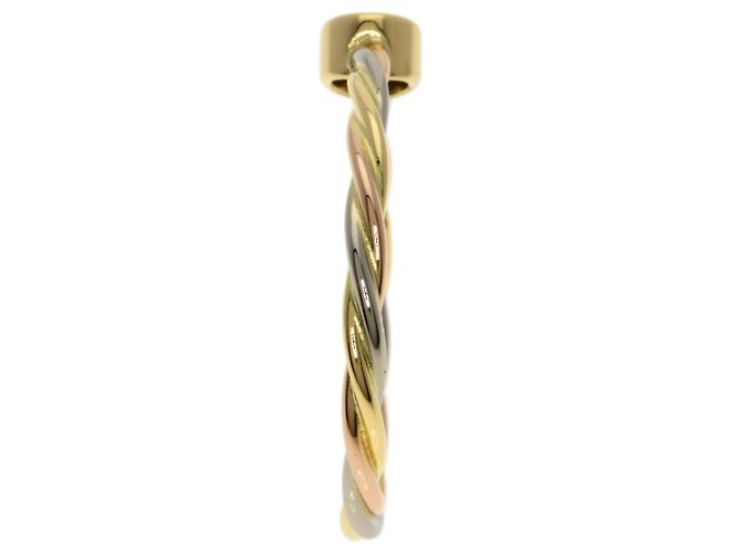 Cartier Twist Smaragd Ring Pink Weiß Gelb - Ansicht 3