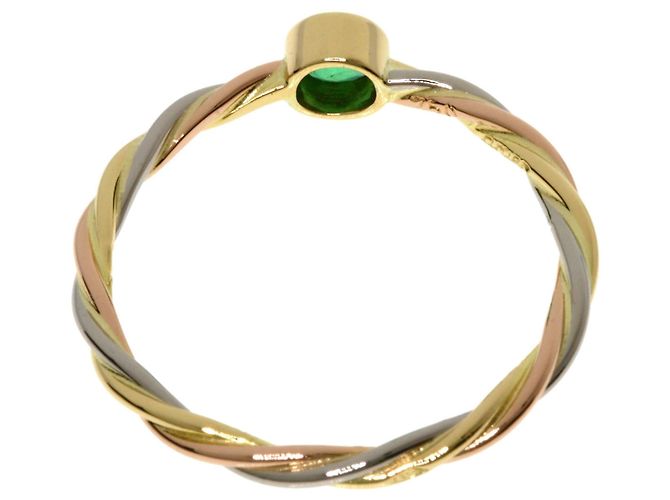 Cartier Twist Smaragd Ring Pink Weiß Gelb - Ansicht 4