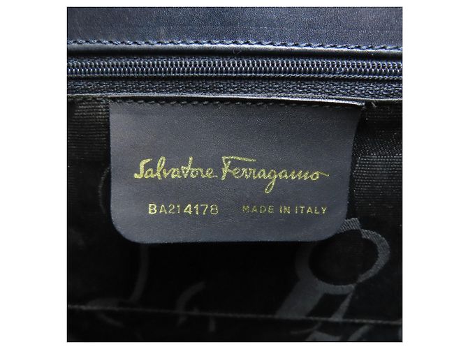Salvatore Ferragamo Vara Ribbon 2-Way Handbag Black Navy blue - view 6